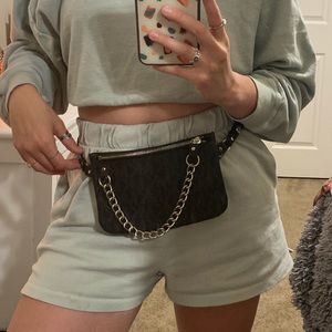 MK Chain Brown Fanny Pack.